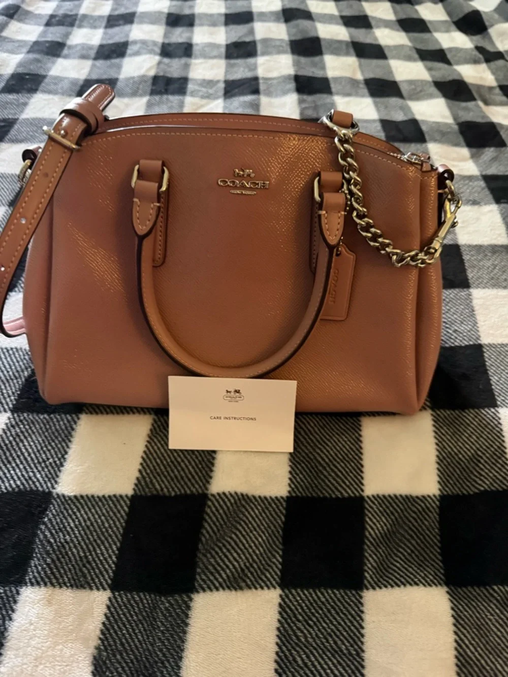 Coach Pebble Leather Satchel in Cognac - Picture 2 of 4
